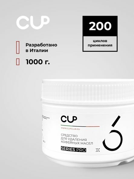 Порошок для удаления кофейных масел COFFEE GLOBAL CUP6 MINI (8 шт по 250 г) - 2